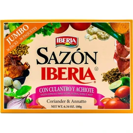 Sazon Iberia Jumbo Pack with Coriander and Achiote 6.34 Oz 36 Packs