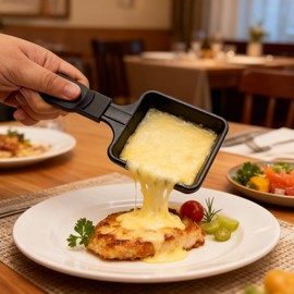 Kosmosta Non-Stick Coated Mini Grill Cheese Pan Melting Accessories for Raclettes Replacement trays Raclette Dishes Mini raclette pans, Square Shape(8PCS)