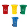 Generic 4Pcs Trash Can Toy Desk Top Mini Plastic Trash
