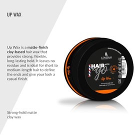 - Cera para el Pelo Hombre - Hair To Go Men Up Wax - 125 ml - Fijación Fuerte - Crema de Peinado Mate - Fijación Fuerte y Flexible - Larga Duración - 