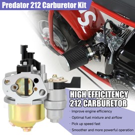 CILOYU 212 Carburetor Stage 2 Kit Replacement for Predator 212 224cc 196cc Engine Coleman Mini Bike BT200X CT200U CT200U-EX Baja Warrior MB200 Axis M200 GX160 6.5HP Go Kart Parts Exhaust Muffler