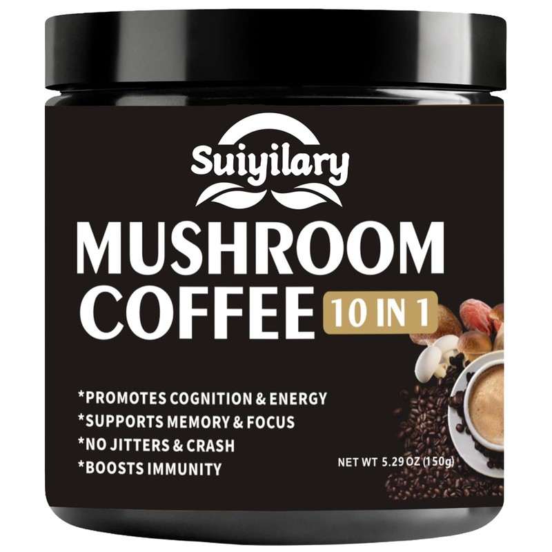 Suiyilary Café Champiñón, Mezcla De Hongos 10 En 1- Melena