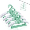 Aevorine Set di 20 Grucce Appendiabiti Verde, Appendini per Bambini