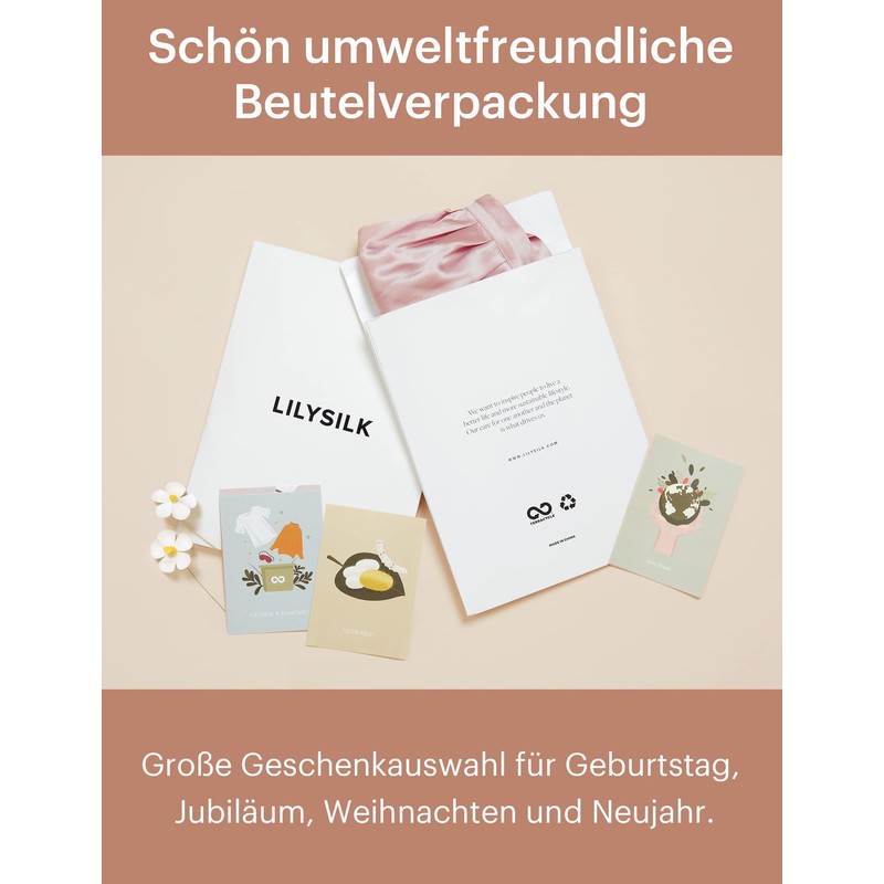 LilySilk 100% Mulberry Silk Sleep Cap for Curly Hair 19