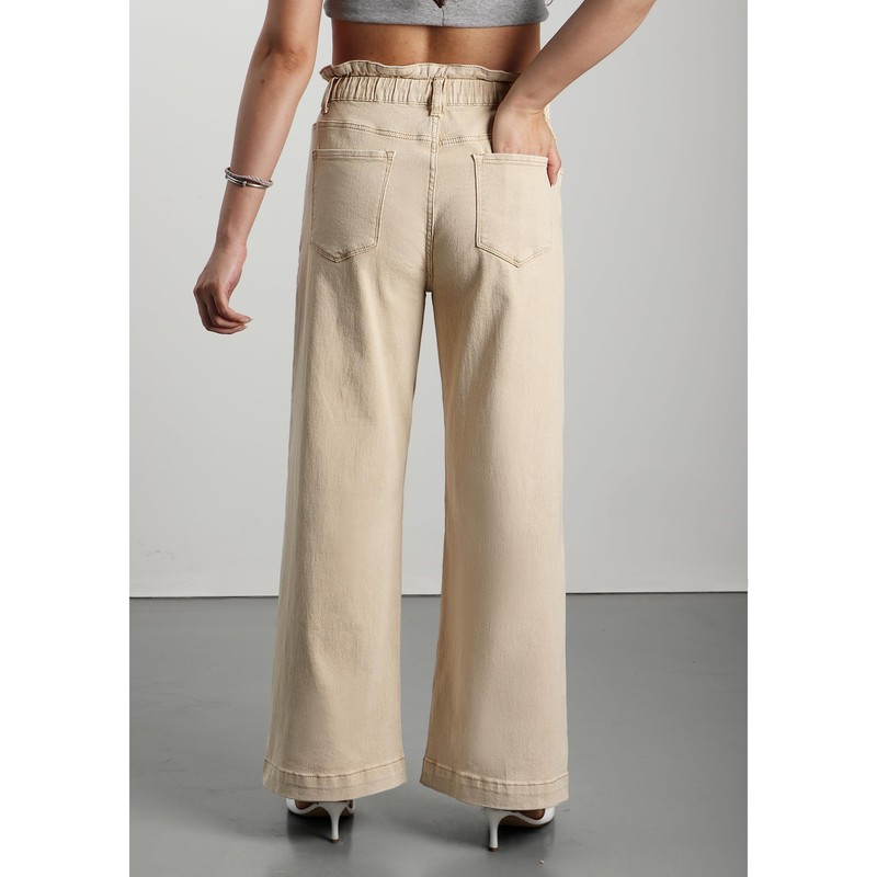 GRAPENT Women's High Waisted Bootcut Jeans - Oversized, Wide Leg,