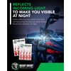 BRIGHT KNIGHT DECALS Bright Knight Reflective Flame Stickers, 4 Pcs