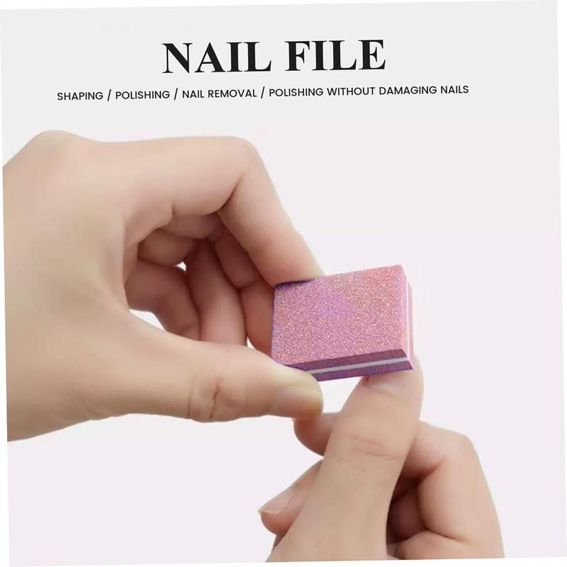 Bloque pulidor de uñas de doble cara, 50 limas uñas