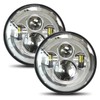 UNI-SHINE 2pcs Projector 7 Inch LED Headlight Hi/Lo Beam Chrome