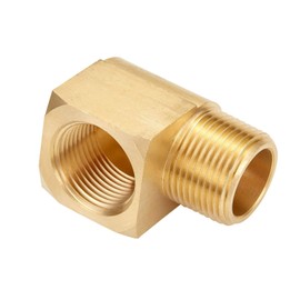 Litorange 1 Pack Metals Brass Pipe Fitting 90 Degree Barstock Street Elbow 3/4" NPT Male Pipe x 3/4" NPT Female Pipe