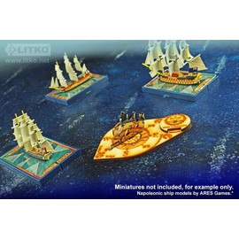 LITKO Naval Glory Wind Gauge Compass Compatible with Sails of Glory, 3mm Plywood & Transparent Bronze