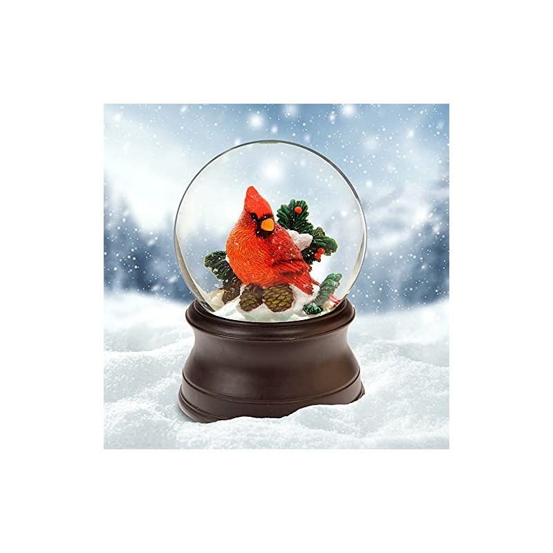 The San Francisco Music Box Company Hand Crafted Cardinal Snow