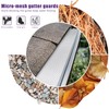 Mxclimate 5" Gutter Guard, 48FT Stainless Steel Micro-Mesh Gutter Cover