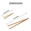 HIC Kitchen Toast Tong Set, Natural Bamboo, 4-Piece Set, Includes