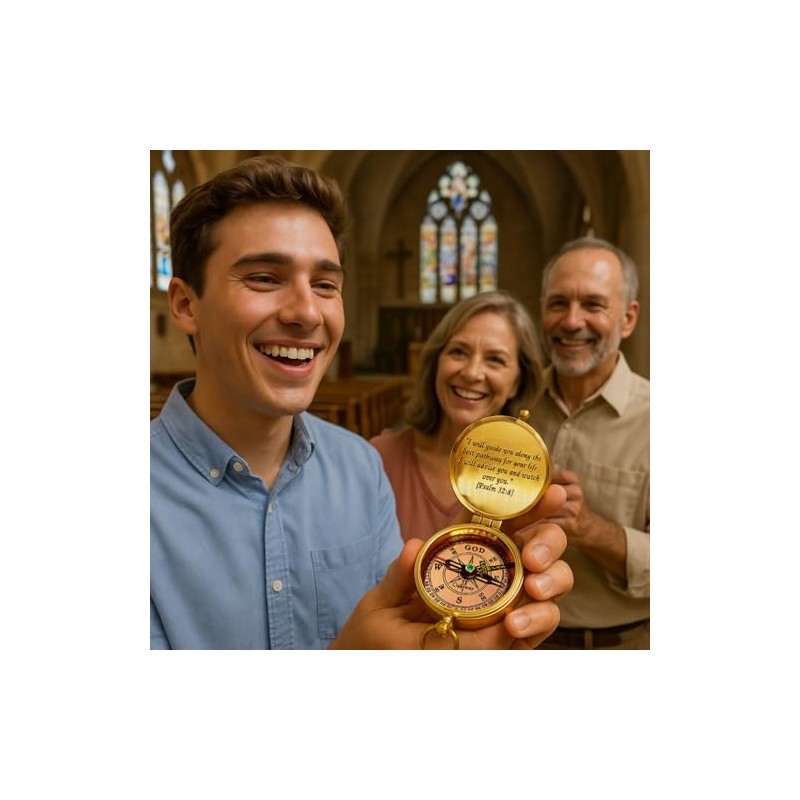 God's Path Compass – Communion & Confirmation Gift for Teenage