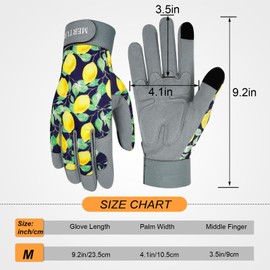 MERTURN Gardening Gloves for Women Tough Leather Thorn Proof Gardening Gloves Work Gloves for women Weeding Working Planting