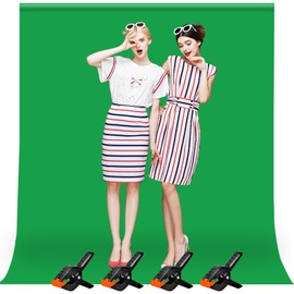 Heysliy Green Screen Backdrop, 2x3M/6.5 x 9.8ft Chromakey Greenscreen Background Photography, Portable Collapsible Photo Backdrop for Photo Studio,Streaming, Gaming, YouTube Videos