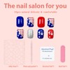 24Pcs Independence Day Press on Nails Short Square Fake Nails