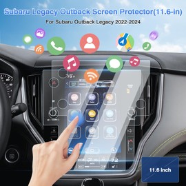 Sunsdrew 2PCS Screen Protector for 2020-2024 2025 Subaru Outback Legacy Accessories 11.6-inch GPS Touch Screen Radio Display Protector 9H Tempered Glass Protective Film Anti-Glare Smooth as Silk