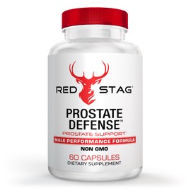 Red Stag Prostate Support Supplement for Men - Supports Prostate Health & Male Urinary Tract - Natural Advanced Formula with Saw Palmetto, Stinging Nettle, Pumkin Seed & Zinc - Non-GMO - 60 Caps.