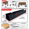 AVEKO No Drill Under Desk Cable Management Tray, 36" Desk