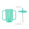 Adult Drinking Cup, Straw Cup with 2 Handles, Leakproof Plastic