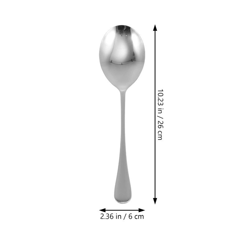 3pcs Stainless Steel Food Serving Spoons Ergonomic Handle and Safe