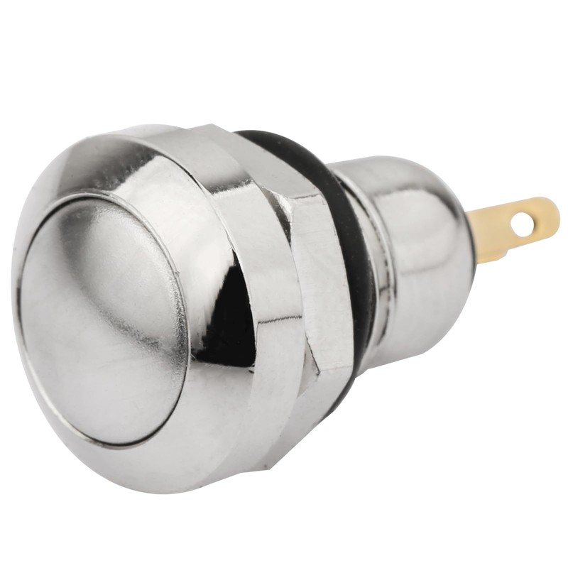 CLDIY Metal Momentary Push Button Switch Waterproof Silver Point 8