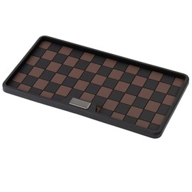 Senfu Non-Slip Mat Dashboard Mat for Car Accessories Storage Anti-slip Universal Heat Resistant Water Checkered Pattern (Brown)