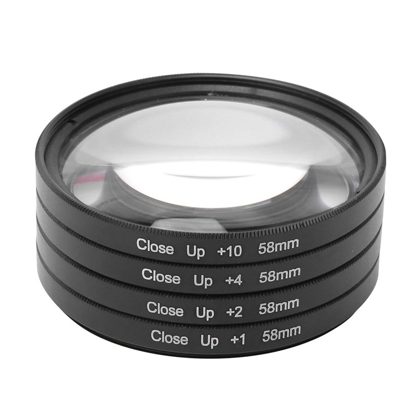 VEGBY1 Macro Filter Close-Up Close-Up Lens Kit 58mm Optical Glass