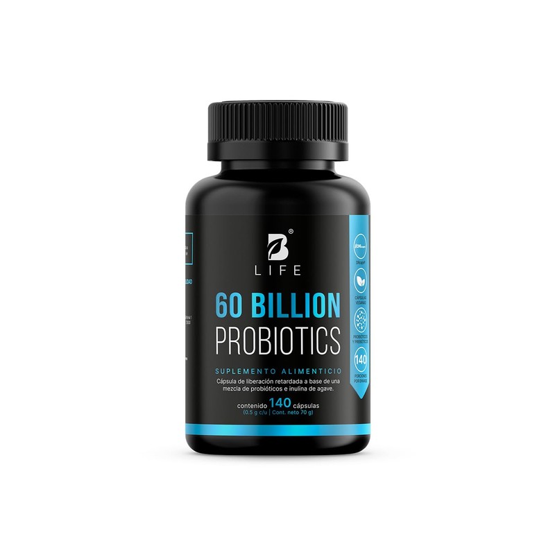 B Life Probióticos 60 Billones UFC 140 Cápsulas de Liberación