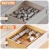 PanPanPal Spice Drawer Organizer, 4 Tier- 4 Pack Amber Acrylic