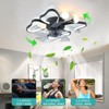 Bakspa 19.7″ Modern Black Ceiling Fan with Light and Remote