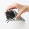MUJI 無印良品 Wrinkle Nylon One-Handed Opening Flat Pouch - Gray