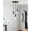Emak 3-Light Pendant Lights Kitchen Island, Modern Farmhouse Black Pendant