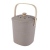 Biodegradable Bamboo Compost Bin Waste Composter Food Recycling Trash Grey 3.8L