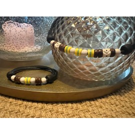 HANA LIMA Jewellery Set Surfer Bracelet Leather Bracelet Leather Chain Surfer Necklace, Leather, without stone