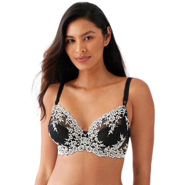 Wacoal womens Embrace Lace Underwire Full Coverage Bra, Black, 40DD