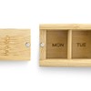 TabTime TabTime Bamboo Weekly Pill Box, 7 Day Pill Organiser,