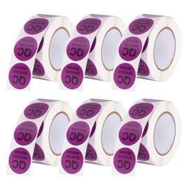PATIKIL 1" QC Rework Labels, 6 Roll/3000 Pcs Inventory Quality Control Stickers Round Warehouse Management Organization Labels for Shipping Manufacturing Inspection, Purple