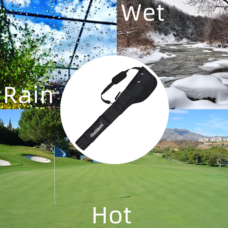 Portable Sunday Pencil Bag, Foldable Golf Club Carry Bag, Waterproof
