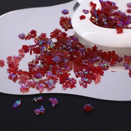 600 Pcs 3D Nail Charms Flatback Rhinestones Set,12 Designs Acrylic Nail Charms Hot Pink Clear AB Flower Heart Bow Star Butterfly Pearl Starry Gems and Cute Charms for DIY Decorations and Nail Design