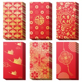 MUXIUNT 66 Pcs Chinese Lunar New Year Lucky Money Red Envelopes Pocket 红包 Snake Decorations 2025 Year of the Vietnamese Cute Snake Chinese Money Red Envelopes Hongbao Li Xi 2025 for Cash Gifts