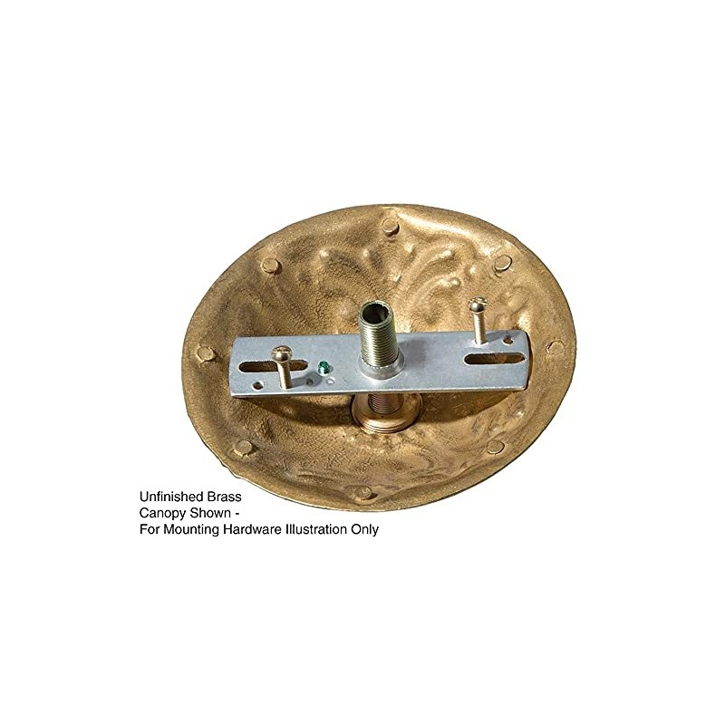 B&P Lamp Antique Bronze Finish Cast Brass Screw Collar Canopy