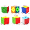 Yealvin Speed Cube Set Stickerless Puzzle Cube Bundle of Polaris