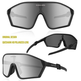 Queshark Sports Polarized Cycling Glasses for Men and Women - Lightweight MTB Sunglasses for Cycling, Hiking, Running, and Baseball