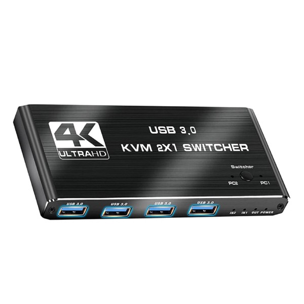Unbranded 4K/60Hz 2 in 1 Out HDMI 2.0 KVM USB