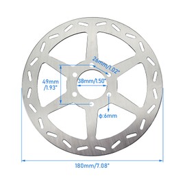 PRO BAT 179mm/7'' Brake Disc Disk Rotor with Brake Pads for Baja DB30 MBX10 MBX11 80cc 97cc CT100U trail 100 CC100X CK100 Mini Bike Go Kart