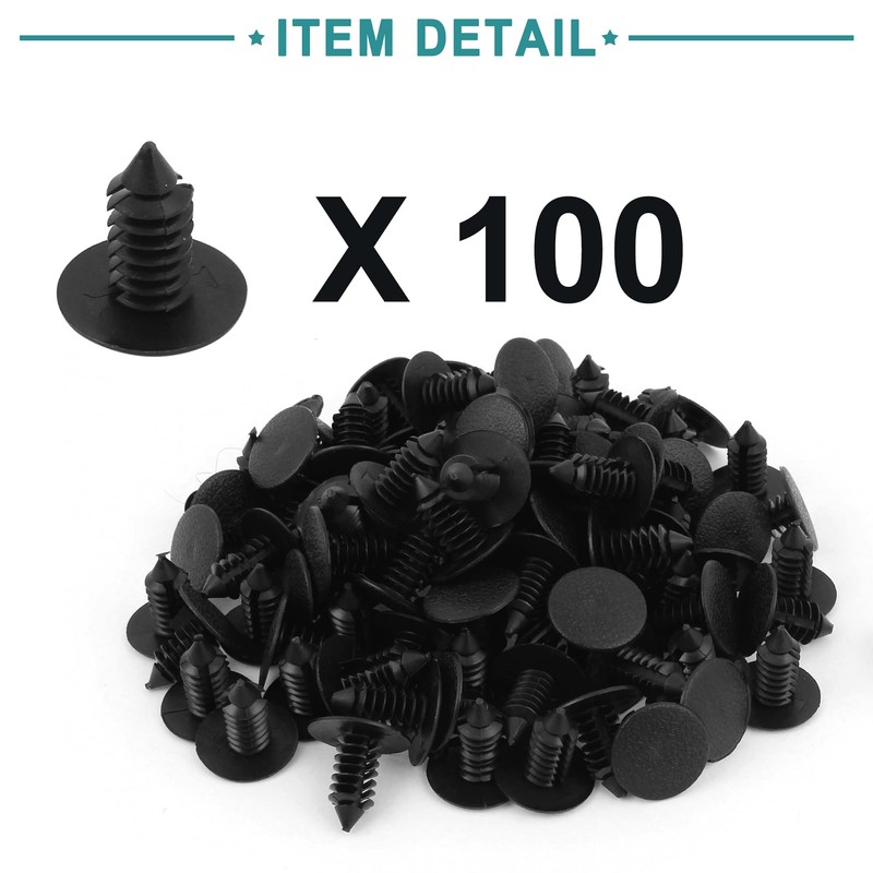 ACROPIX 8mm Universal Plastic Fastener Rivet Clips Bumper Shield Retainer