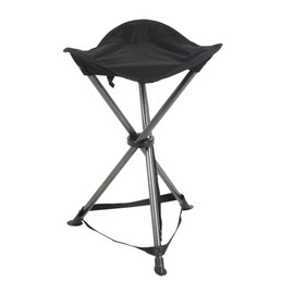 PORTAL Folding Tripod Camping Stool, Black