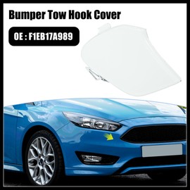 Hihaha Car Front Bumper Tow Hook Eye Cover F1EB17A989 White for Ford Focus Durable Material